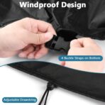 Pallet Cover, Waterproof Heavy Duty Pallet Covers Fits Large Pallets Up to 53" x 53" x 75", Fade Resistant Cargo Turnover Cover With Zipper - Image 5