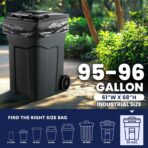 Plasticplace 95-96 Gallon Heavy Duty Trash Bags, Garbage Bags, Puncture-Resistant, Fits Rollaway Cans & Drums, Durable Large Plastic Bags (50 Count) - Image 4
