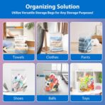 20 Gallon Jumbo Storage Bags, Pack of 3, Clear Plastic Storage Bag with Carry Handle, 24 x 32 Heavy Duty Ziplock Storage Bag Resealable Large Zipper Bag for Moving, Bedding and Travel, 4 Mil Thick - Image 6