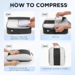 10 Set Compression Packing Cubes for Travel Essentials,Compressible Expandable Packing Cubes for Suitcase,OlarHike Luggage Organizer Bags for Travel,Handy Helper for Organizing Clothes(Black) - Image 4