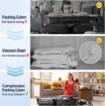 10 Set Compression Packing Cubes for Travel Essentials,Compressible Expandable Packing Cubes for Suitcase,OlarHike Luggage Organizer Bags for Travel,Handy Helper for Organizing Clothes(Black) - Image 7