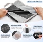 10 Set Compression Packing Cubes for Travel Essentials,Compressible Expandable Packing Cubes for Suitcase,OlarHike Luggage Organizer Bags for Travel,Handy Helper for Organizing Clothes(Black) - Image 8