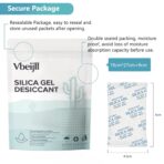 5 Gram (50 Pack) Color-Indicating Silica Gel Packets, Premium Food Grade Desiccant - Rechargeable Moisture Absorbers for Food Storage, Electronics, 3D Filament & Safes - Image 8