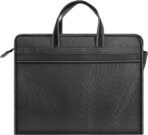 Enyuwlcm Oxford Zippered Document Bag with Handle File Tote Bag Pouch for Carrying Paper Files Books Filing Folder 1 Pack (H-Black) - Image 4