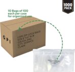 Clear Plastic Reclosable Zip Bags - GPI Case of 1000 4" x 6" 2 mil Thick Strong & Durable Poly Baggies With Resealable Zipper Top Lock & write-on white block, for storage, packaging & shipping - Image 4