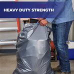 Hefty Steelsak Heavy Duty Large Trash Bags, Gray, Unscented, 39 Gallon, 30 Count - Image 4