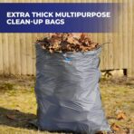 Hefty Steelsak Heavy Duty Large Trash Bags, Gray, Unscented, 39 Gallon, 30 Count - Image 6