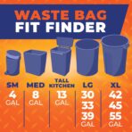 Hefty Steelsak Heavy Duty Large Trash Bags, Gray, Unscented, 39 Gallon, 30 Count - Image 8