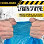 Ultrasac Blue Recycling Bags 33 Gallon 0.9 MIL, 33.5" x 38" - Pack of 45 - For Recycling, Kitchen, Industrial, & Commercial - Image 3