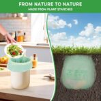 1.2 Gallon Compost Bags, 4.5 Liter, 0.8 Mil,80 Count Compostable Trash Bags, Small Kitchen Food Scrap Waste Bags, ASTM D6400, US BPI, CMA and Europe OK compost HOME Certified - Image 6