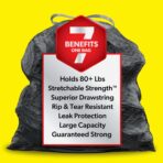 Glad Large 30 Gallon Trash Bags, Unscented Heavy Duty Garbage Bags, Forceflex with Drawstring, 50 Count (Packaging May Vary) - Image 3