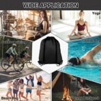 Drawstring Backpack 20Pcs Drawstring Bags, Draw String Back Bag Drawstring Bags Bulk for Sports, Gym, Travel, Swimming, Beach (Black) - Image 8