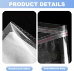 100 Count T Shirt Bags, Cellophane Bags Clear Poly Bags Plastic Bags For Packing Clothing Self Sealing Bag With10 Pcs Size Stickers (9 * 12) - Image 4