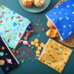 Paterr 4 Pcs Sandwich Bag Reusable Zipper Snack Bags Washable Food Safe Lunch Bags for Kids Students Adults Food (Dinosaur) - Image 5