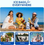 Marcel & Royce Plastic Ice Bags With Drawstring - 10 LB 100 Pack | Clear Cube Bags for Storing Ice | Heavy Duty Bags for Ice Machine | Reusable BPA FREE - Image 5