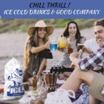 Marcel & Royce Plastic Ice Bags With Drawstring - 10 LB 100 Pack | Clear Cube Bags for Storing Ice | Heavy Duty Bags for Ice Machine | Reusable BPA FREE - Image 6