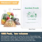Geyoga 1000 Pcs Plastic Produce Bags Narrow Profile Bags Clear HDPE Produce Handbags for Grocery Food Vegetable Storage, 500 Bags/1 Roll (10 x 15 Inches) - Image 3