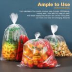 Geyoga 1000 Pcs Plastic Produce Bags Narrow Profile Bags Clear HDPE Produce Handbags for Grocery Food Vegetable Storage, 500 Bags/1 Roll (10 x 15 Inches) - Image 5