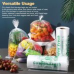 Geyoga 1000 Pcs Plastic Produce Bags Narrow Profile Bags Clear HDPE Produce Handbags for Grocery Food Vegetable Storage, 500 Bags/1 Roll (10 x 15 Inches) - Image 7