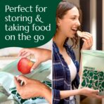 Cleanomic Compostable* Gallon Size Food Storage Bags (25 Eco Zip) Freezer and Leak Proof, Also Available Quart, Snack and Sandwich Bags - Image 7