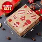 JOYIN 48 PCS Christmas Kraft Bags, Presents Wrapping Goody Treat Candy Bags with Handle Xmas Characters for Christmas Party Favors, Gift Giving, Holidays Decorations, Xmas Treat (7" x 9" x 3.5 ") - Image 6