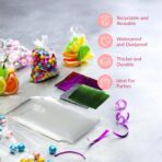Prestee 200 Pack Clear Cellophane Bags for Favors - Transparent Goodie Bags for Birthday Party, 6x10 Inch Clear Bag with 4-Inch Twist Ties - Candy, Treat, Cookie Bag for Gift Giving - Image 6