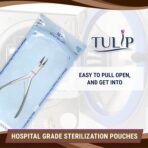 Self Sealing Sterilization Pouch 5.25" x 10" (200 Pack) - Autoclave Sterilizer Bags for Clean Tools - Dental and Nail Sanitizer Packets by Tulip - Image 5