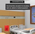 50pcs 9x13in/23x33cm Stick-On Biohazard Infectious Red Waste Bags - Image 4