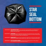 55-60 Gallon Trash Bags Heavy Duty - Bulk 150 Pack Large Garbage Bags - Big Black Commercial Trash Can Liners - Made In USA - Image 4