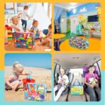 8 Packs 8 Colors Large Toy Storage Bags with Zipper and Labels, Clear PVC Waterproof Toy Organizers Bags for Board Games, Puzzles Pieces, Building Blocks, Handmade Accessories, Kid Books - Image 8