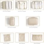 8 Set Packing Cubes for Suitcases Travel Luggage Packing Organizers,Travel Accessories Essentials Luggage Organizer with Shoe/Tioletry/Laundry Bag - Image 8