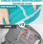 Laundry Bag,2 Pack Travel Laundry Bags for Dirty Clothes,Large Laundry Bags for Camping & Traveling,Dirty Clothes Travel Bag,24" x 36" (Cyan + Gray) - Image 3