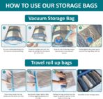 Cozy Essential 30 Pack Vacuum Storage Bags, Space Saver Vacuum Storage Bags, Vacuum Seal Bags for Clothing, Clothes, Comforters and Blankets, Pillow, Bedding - Image 7