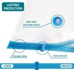 Cozy Essential 30 Pack Vacuum Storage Bags, Space Saver Vacuum Storage Bags, Vacuum Seal Bags for Clothing, Clothes, Comforters and Blankets, Pillow, Bedding - Image 8