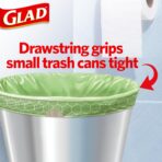 Glad Small Trash Bags 4 Gallon, Febreze Sweet Citron & Lime Garbage Bags, Odor Resistant with Drawstring, 80 Count - Image 3