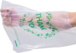 LazyMe Thank You T Shirt Bags White Plastic Grocery Bags with Handles,Standard Supermarket Size, 12 x 20 inch (50 pcs) - Image 3