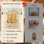 Beeswax Bread Bags for Sourdough, 2 Pack Reusable Bread Bag for Storage XL 17x13 Inch, Large Linen Bags for Homemade Sourdough - Keep Fresh, Freezer Safe - Image 5