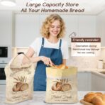 Beeswax Bread Bags for Sourdough, 2 Pack Reusable Bread Bag for Storage XL 17x13 Inch, Large Linen Bags for Homemade Sourdough - Keep Fresh, Freezer Safe - Image 7