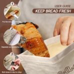 Beeswax Bread Bags for Sourdough, 2 Pack Reusable Bread Bag for Storage XL 17x13 Inch, Large Linen Bags for Homemade Sourdough - Keep Fresh, Freezer Safe - Image 8
