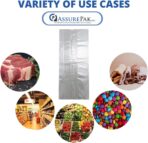 ASSUREPAK Clear (Natural Color) LDPE Poly (No Venting Holes) - 4"x2"x12" - 1000 Bags - 0.95 mil - Clear - LDPOLY4212WF - Image 7