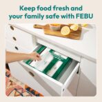 FEBU Compostable Food Storage Bags Variety Pack, 260 Count | Compostable & Biodegradable | PFAS & BPA Free, Non-Plastic | Drawer Organizer Box | 90 Snack, 90 Sandwich, 50 Quart, 30 Gallon - Image 9