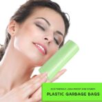 Biodegradable Thick Trash Bags 100Pcs Disposable Plastic Garbage Bags 45X50Cm Flat Mouth for Kitchen Bathroom Home Waste Disposal Green - Image 6