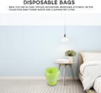 Biodegradable Thick Trash Bags 100Pcs Disposable Plastic Garbage Bags 45X50Cm Flat Mouth for Kitchen Bathroom Home Waste Disposal Green - Image 7