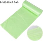 Biodegradable Thick Trash Bags 100Pcs Disposable Plastic Garbage Bags 45X50Cm Flat Mouth for Kitchen Bathroom Home Waste Disposal Green - Image 8