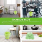 Biodegradable Thick Trash Bags 100Pcs Disposable Plastic Garbage Bags 45X50Cm Flat Mouth for Kitchen Bathroom Home Waste Disposal Green - Image 9