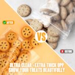 Horbin Cellophane Treat Bags 100 Pack with Twist Ties, 6×10 Inch Clear Cello Bags, Food-Grade Plastic Gift Bags for Cookies, Candy, Party Favors. - Image 5