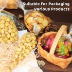 Clear Gift Bags 10 PCS 24x30 Inches Large Cellophane Wrap for Gift Baskets Wrapping Plastic with Ties for Gift Giving, Packaging Products - Image 8