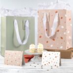 Beautiful Gift Bags Set of 4 - Medium Sized 9" Bags with Handles incl. Matching Tissue Paper, Cards & Small Stickers - Reusable & For Presents of Any Birthday, Weddings, Mothers Day & Other Occasion - Image 9