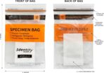 Identify Health Biohazard Specimen Lab Bags | 100 Pack | 6x9 Inch 3-Wall Laboratory Double Zip Seal with Absorbent Pad and Document Pouch | TearZone Destroy BIO Feature (100) - Image 3
