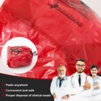 Geiserailie 200 Pcs 10 Roll 14.5" x 19" Biohazard Waste Bags 3 Gallon Infectious Red Trash Liner No Leak Hazardous Waste Containers with Hazard Symbol for Medical Waste Disposal Safe Hospital Supplies - Image 5